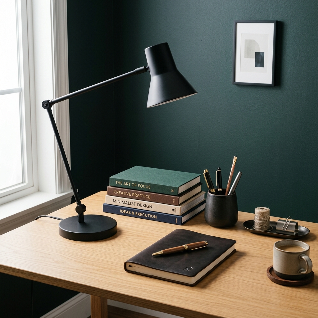 Premium minimalist workspace — UtilityCurator